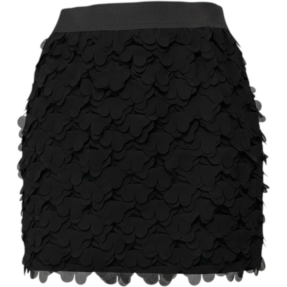Banana Republic Black Petal Skirt Mini Size 8 Party Cocktail Event